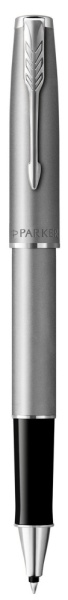 Ручка роллер Parker Sonnet T546  Stainless Steel CT, стержень: F, цвет чернил: black, в подарочной упаковке