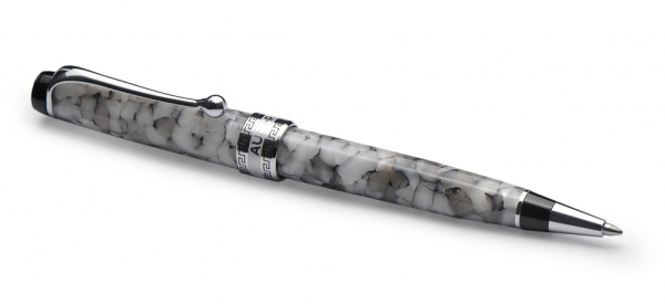 Шариковая ручка Aurora Optima Auroloide Grey CT стержень: M, цвет чернил: blue, в подарочной коробке