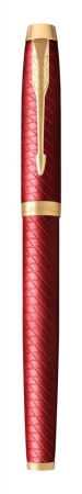 Ручка роллер Parker IM Premium T318  Red G, стержень: F, цвет чернил: black, в подарочной упаковке.
