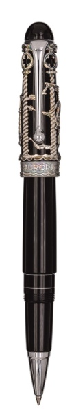 Ручка-роллер Aurora Venezia Black CT, в подарочной коробке