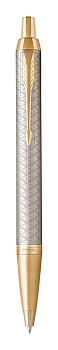 Шариковая ручка Parker IM Premium Warm Silver (grey)  GT, стержень: M, цвет чернил: blue, в подарочной упаковке.