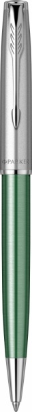 Шариковая ручка Parker Sonnet Essentials Green SB Steel CT, цвет чернил black, стержень: M, в подарочной упаковке.