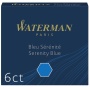 Чернила в картридже Waterman Blue MINI  (в упаковке 6 картриджей)