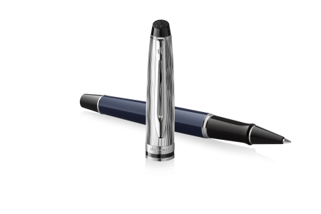 Ручка-роллер Waterman Expert22 SE deluxe Blue CT, цвет: Black, в подарочной упаковке